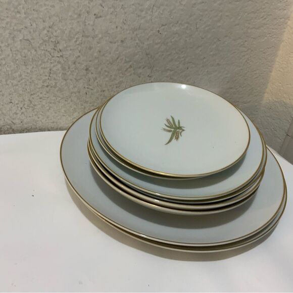 FUKAGAWA Arita, "Golden Wheat" Elegant, 1950s, MCM, Mid-Mod 8 pieces G25 - Picture 8 of 11